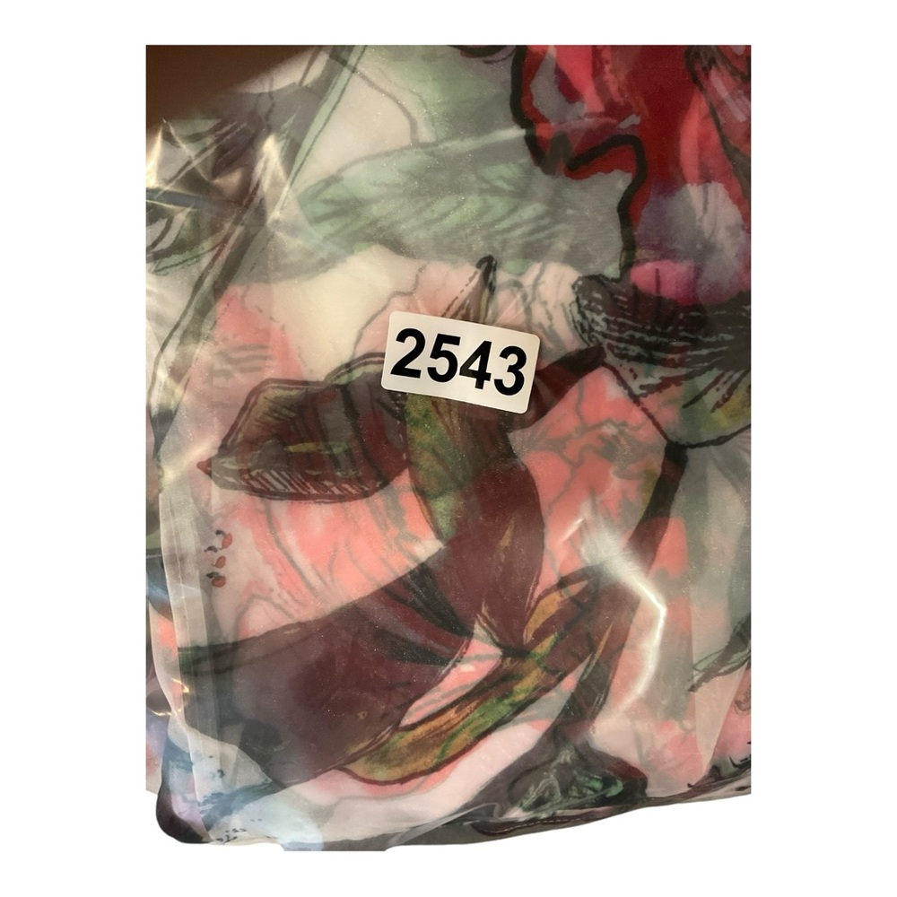 Marchesa Notte WomenFloral Tiered WhitePink Ruffle Fit & Flare Midi Dress Size 6 - Picture 16 of 16